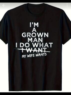 Black 'I'm A Grown Man' Graphic Tee